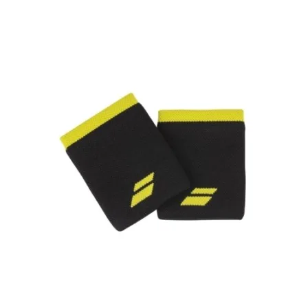 Babolat Logo Jumbo Wristband Black/Sulphur Spring